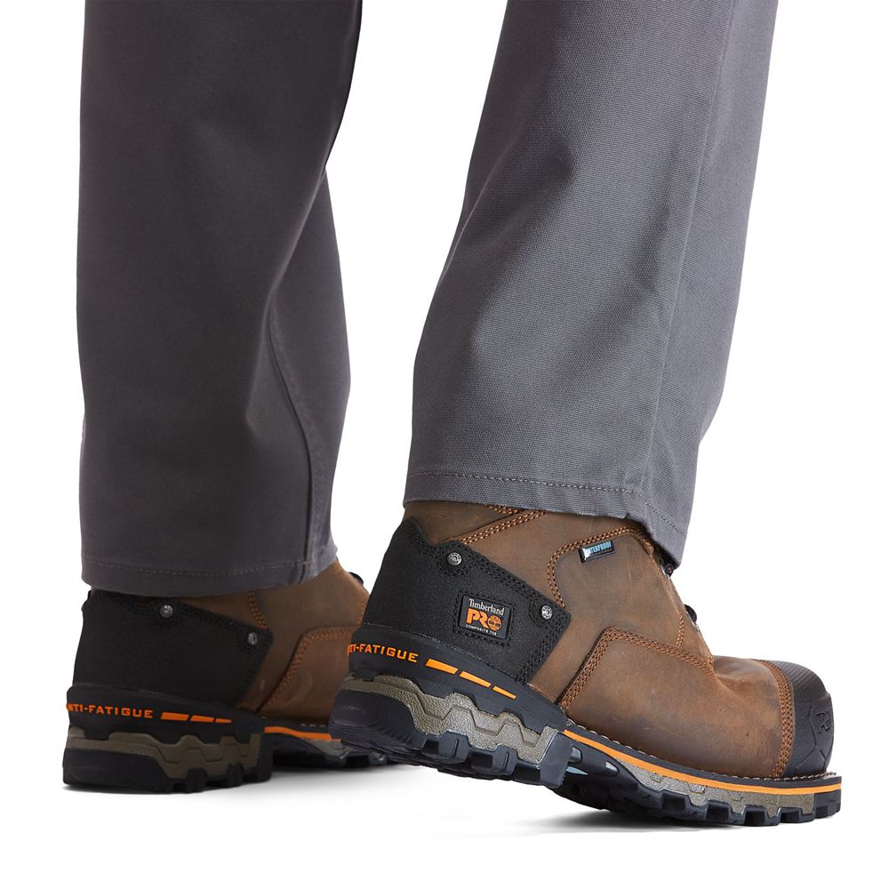 Bocanci De Muncă Timberland Barbati Maro/Negrii - Pro® Boondock 6\" Comp Toe - Romania - IOYHPJ462